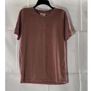 FAIRPLAY Women's Terracotta Solid All Is Fair Crewneck Short Sleeve T-Shirt SZ M